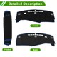 thumbnail image 4 of Cubierta de tablero para Chevrolet Equinox LT RS Activ 2025, alfombrilla de tablero, alfombra de consola central, alfombrilla de tablero de poliéster negro azul, 1 pieza, 4 of 7