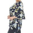 thumbnail image 4 of Plus Size Blanche Tunic Top Blue Flower 3X, 4 of 4
