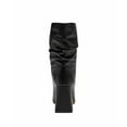 thumbnail image 3 of Vince Camuto Ambie Black Leather Slouch Pointed Boot Mid Calf Block Heel Booties (Black Leather, 8), 3 of 4