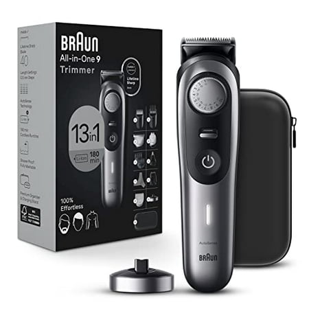 Braun All-in-One Style Kit Series 9 9440, 13-in-1 Trimmer for Men with Beard Trimmer, Body Trimmer for Manscaping, Hair Clippers & More, Braunâ€™s Sharpest Blade, 40 Length Settings,