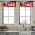 thumbnail image 3 of LALILO Kitchen Curtain Valance Color Oil Colorful Acrylic Rod Pocket Window Curtain 52"x 18" Set of 2, 3 of 5