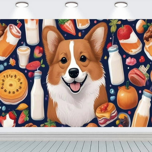 Corgi Taspestry Wall Decor Party Supplies Background BackdropBanner Poster Decor Decorations