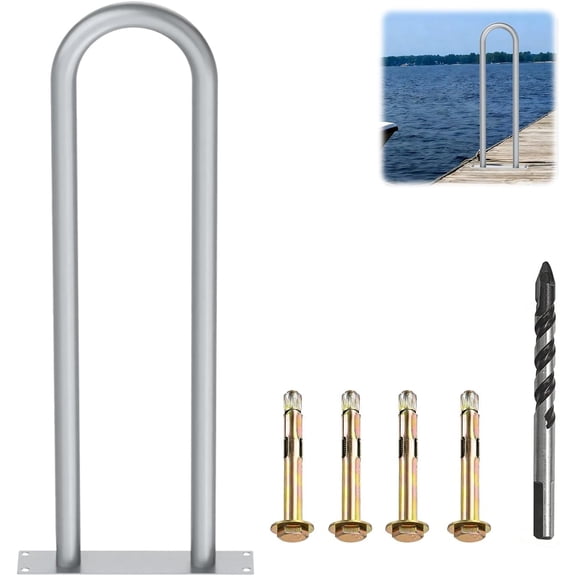 27.6" H Boat Dock Boarding Handrail,Boarding Assist Grab Bar Marine Safety