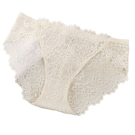 LARUYEKO Border European and Lace Briefs Close Fitting Comfortable Thin Cut Out Women s Briefs Women s Cotton Underwear High Waisted Ladies Full Coverage Panties High-Cut Stretch Cool Underwear
