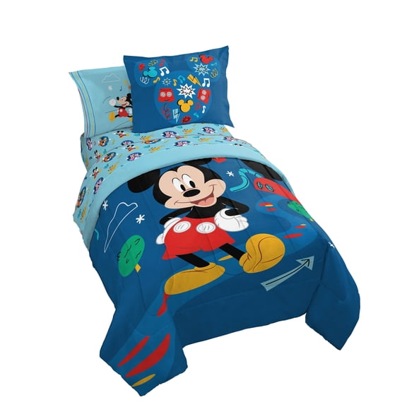 Mickey Mouse Welcome To Our Clubhouse 7 Piece Full Size Comforter Set Shams