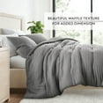 thumbnail image 4 of Textured Waffle Comforter Set in Gray for Twin/Twin XL Size Bedding by Comfort Canopy, 4 of 9