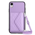 thumbnail image 6 of for iPhone XR Slim Case with Card Holders and Strap for Women, iPhone XR Phone Case Wallet PU Leather Kickstand RFID Blocking Flip Shockproof Wallet Case - Purple, 6 of 11