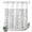 Black, variant on No Hook Shower Curtain, Abstract Polka Dot Shower Curtains for Bathroom with See Through Top Window, Geometric Dotted Stripes Vintage Waterproof & Washable Bath Curtain 66"x72"