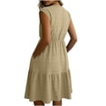 thumbnail image 5 of LIaqionyy Womens Dresses Summer Crew Neck Beach Casual Loose Flowy Dress Vacation Sundress with Pockets, 5 of 7
