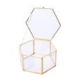 thumbnail image 1 of Organizador De Joyas Joyero de cristal transparente hexagonal, soporte para pendientes de anillo de boda (cuadrado), 1 of 4