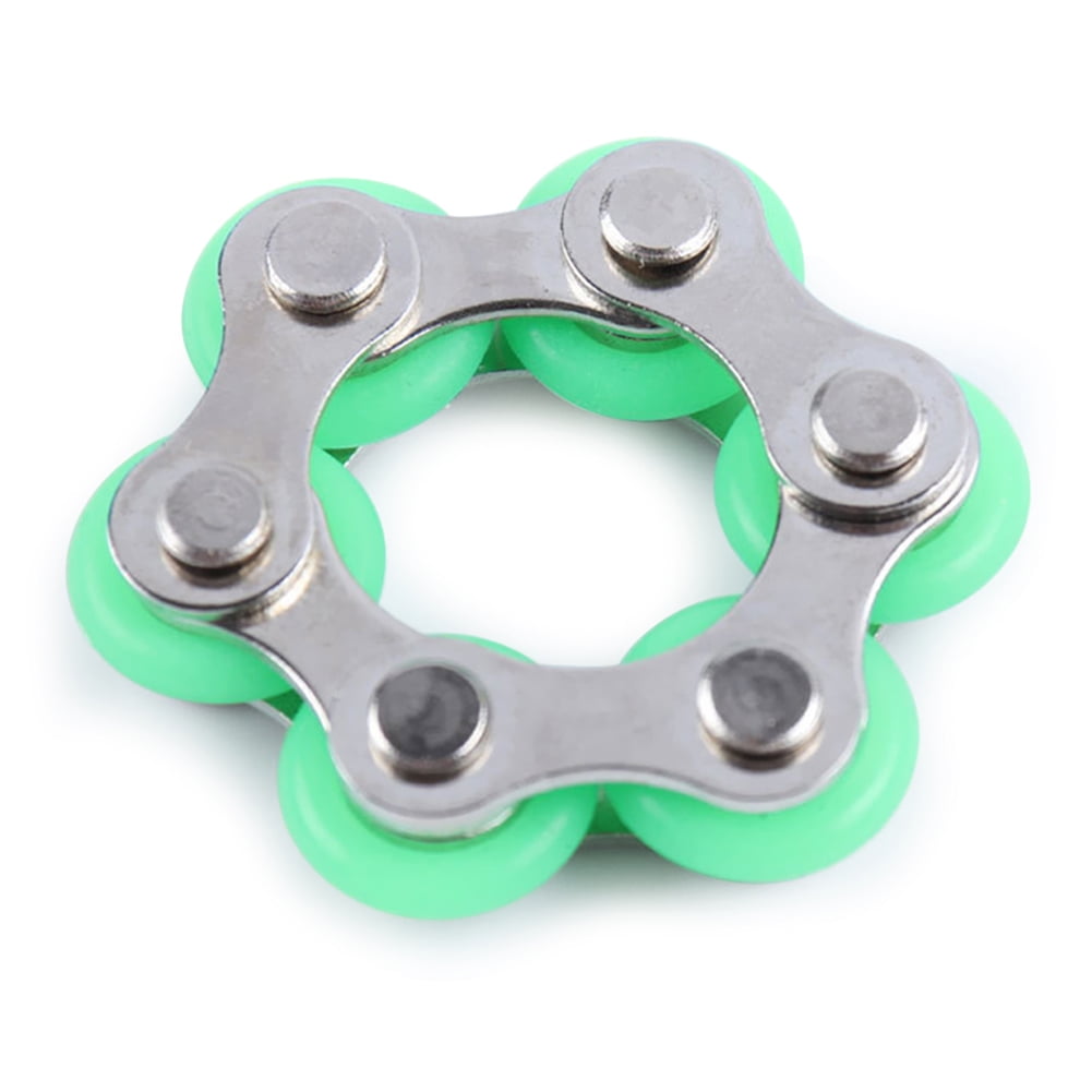 Bicycle Chain  Metal Hand Spinner Key Ring Sensory Toy Stress Relieve —MO 