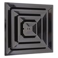 thumbnail image 1 of QUICK CONNECT HT-2X2-SPL-10-BK 2' x 2' Black Plastic 3 Cone Supply Lay-In with Pre-Molded 10" Boot Back, 1 of 4
