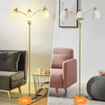DingLiLighting 3 Light Modern Tree Floor Lamp with Adjustable Gooseneck