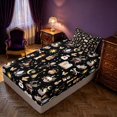 thumbnail image 5 of Homewish Halloween Witch Twin Sheets for Kids Girls, Magic Book Bedding, Black, 3-Piece, 1 Flat Sheet, 1 Fitted Sheet and 1 Pillowcase, 5 of 6