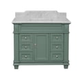 thumbnail image 4 of Elizabeth 42" Bathroom Vanity with Sage Green Cabinet and Carrara Marble Top, 4 of 6