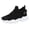 Black, variant on XIMIN Women's Fly Knit Wedge Shoes - Hollow Colorblock Casual Shoes with Chain Accent for Spring Summer Daily Fashion Wear (Grey, 6)