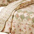 thumbnail image 4 of Benzara BM14911 Denali Fabric Quilt Set with Floral Prints, Multi Color - Twin Size - 2 Piece, 4 of 5