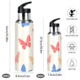 thumbnail image 2 of Yayeee 20oz Insulated Water Bottle Double Wall Stainless Steel with Flip Straw Lid, Red Butterflies, 2 of 7