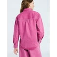 thumbnail image 4 of Scoop Women’s and Women’s Plus Oversized Cotton Denim Shacket, Midweight, Sizes XS-4X, 4 of 6
