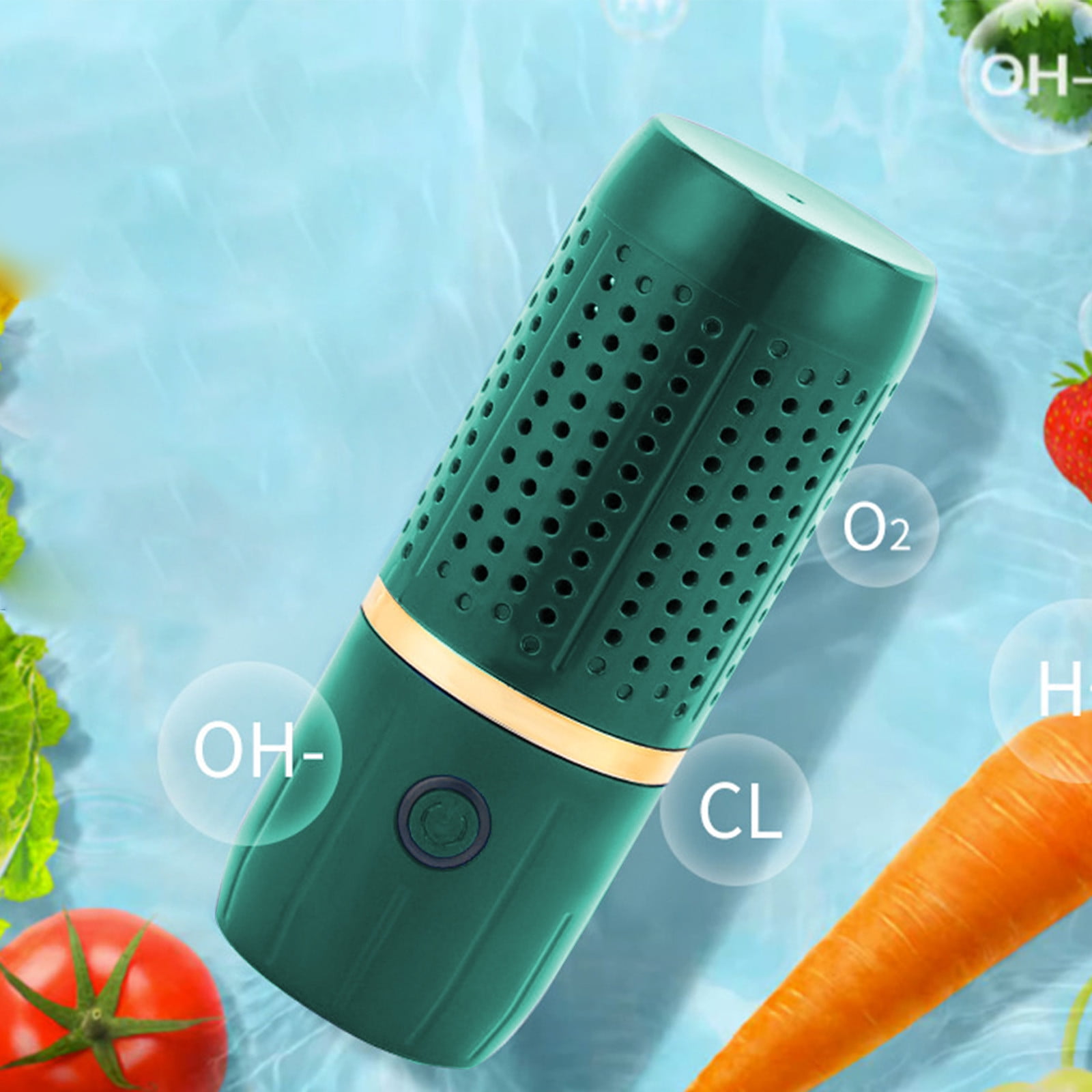 Herunwer Fruit and Vegetable Washing Machine, Portable Fruit and Veggies Cleaner Device, USB Wireless Food Purifier Fruit Veggies Washer for Cleaning Food