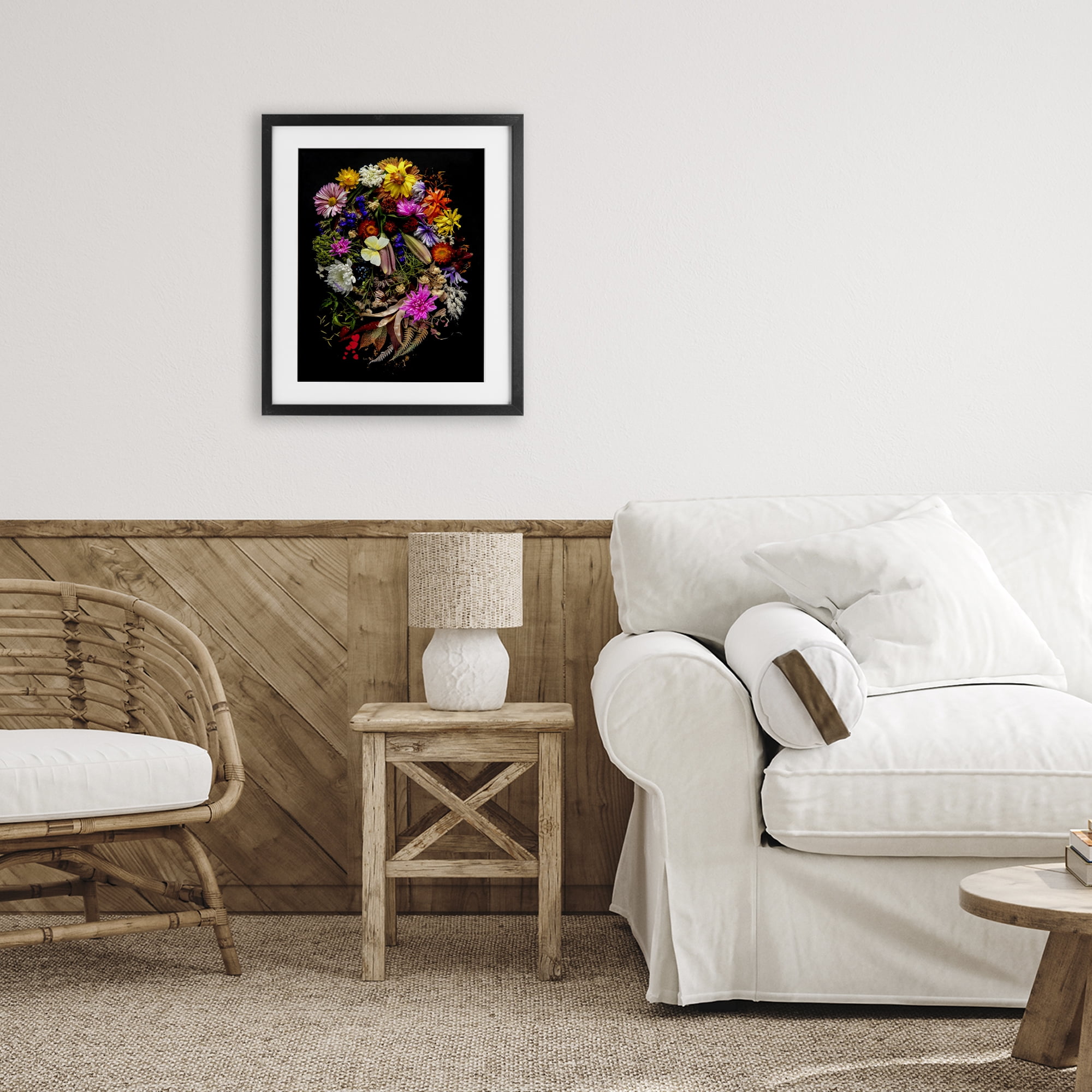 Stupell Industries November Flower Arrangement Black Framed Print Under Glass, design by Carl Kravats