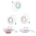 thumbnail image 4 of Ounissouiy Bañeras profesionales de bidé plegables, bañera de masaje para sentarse, bañera de descarga portátil, lavabo para el cuidado de las mujeres, Juegos de accesorios de baño Blanco Gris Ounissouiy HA068035-02, 4 of 6