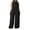#01Black, variant on Womens Casual Wide Leg Jumpsuits One-Piece Outfits Halter Overalls Solid Plus Size Rompers Summer Jumpsuit with Pockets Yellow XL