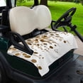 thumbnail image 2 of Golf Cart Seat Covers for 2 Seater, Brown Eucalyptus Leaves Soft Microfiber Cart Seat Towel Blanket, Summer Watercolor Leaf Absorbent Breathable Non Slip Bench Seats Protector for Golf Course 51"x31", 2 of 9