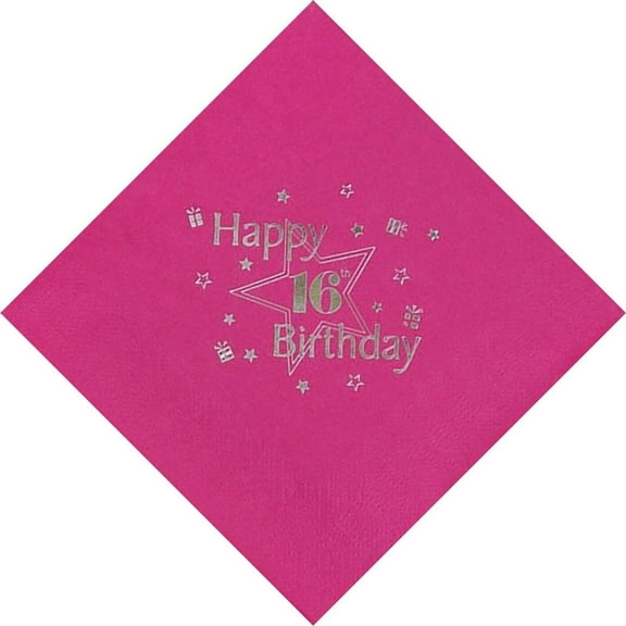 Celebration Station 3 Ply 16th Birthday Napkins (Pack of 15)