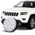 thumbnail image 4 of Kll Butterflies On Polka Dots Tire Cover,Universal Wheel Tire Cover For Trailer, Rv, Suv, Truck,Camper And Many Vehicle,(16 Inch), 4 of 8