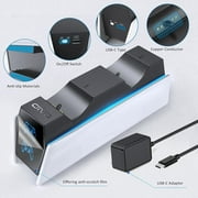 PS5 Controller Charger Station, OIVO Charging Dock for PS5 Dualsense & Edge Controller with Fast Charging AC Adapter