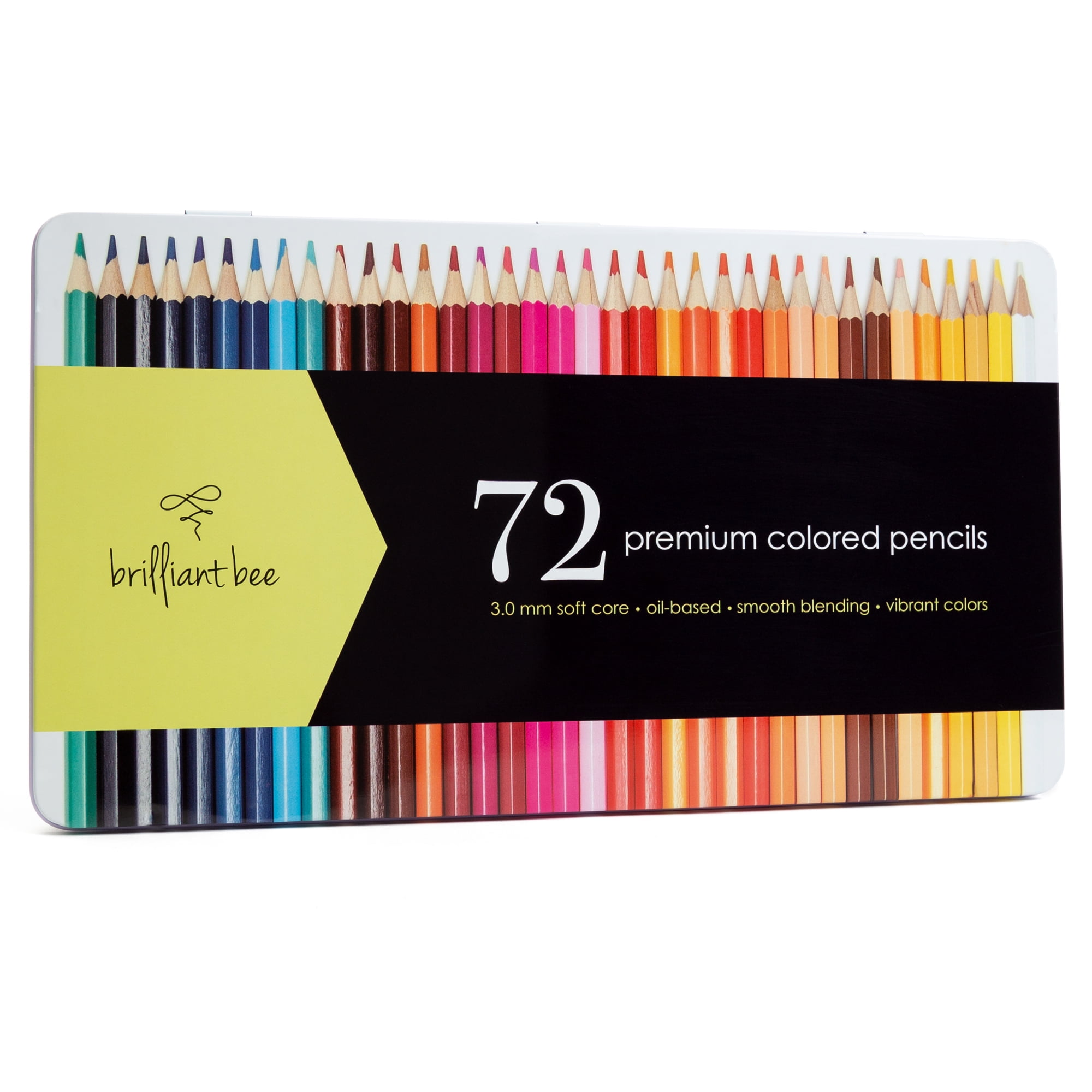 Brilliant Bee 72 Premium Colored Pencils for Adults Soft Core, Oil