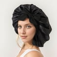 thumbnail image 4 of Qarigey Sombrero de tela de ala ancha para el cabello, pañuelo para la cabeza, transpirable y cómodo, cinta de satén, sombrero Sombreros Rosa, 4 of 6