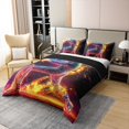 thumbnail image 3 of Erosebridal Baseball 100% Cotton Duvet Cover Twin Size,Gaming Sport Bedding Sets Twin Size,Gradient Decor,Reversible,Breathable,2pcs(No Comforter), 3 of 6