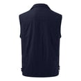 thumbnail image 4 of Krdevn Mens Casual Sports Vest Multi Pocket Fishing Vest Solid Color Zipper Cardigan Fishing Jacket,Tank Tops Men,5XL, 4 of 4
