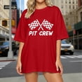 thumbnail image 2 of T-shirts pour Femmes Pit Crew 2026 Été à la Mode Manches Courtes Col Rond T-Shirts Graphiques Voiture de Course, 2 of 4