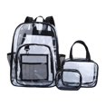 thumbnail image 4 of Mochila Transparente de PVC Salvador Set para Niñas Escuela Secundaria Camping Negro, 4 of 10