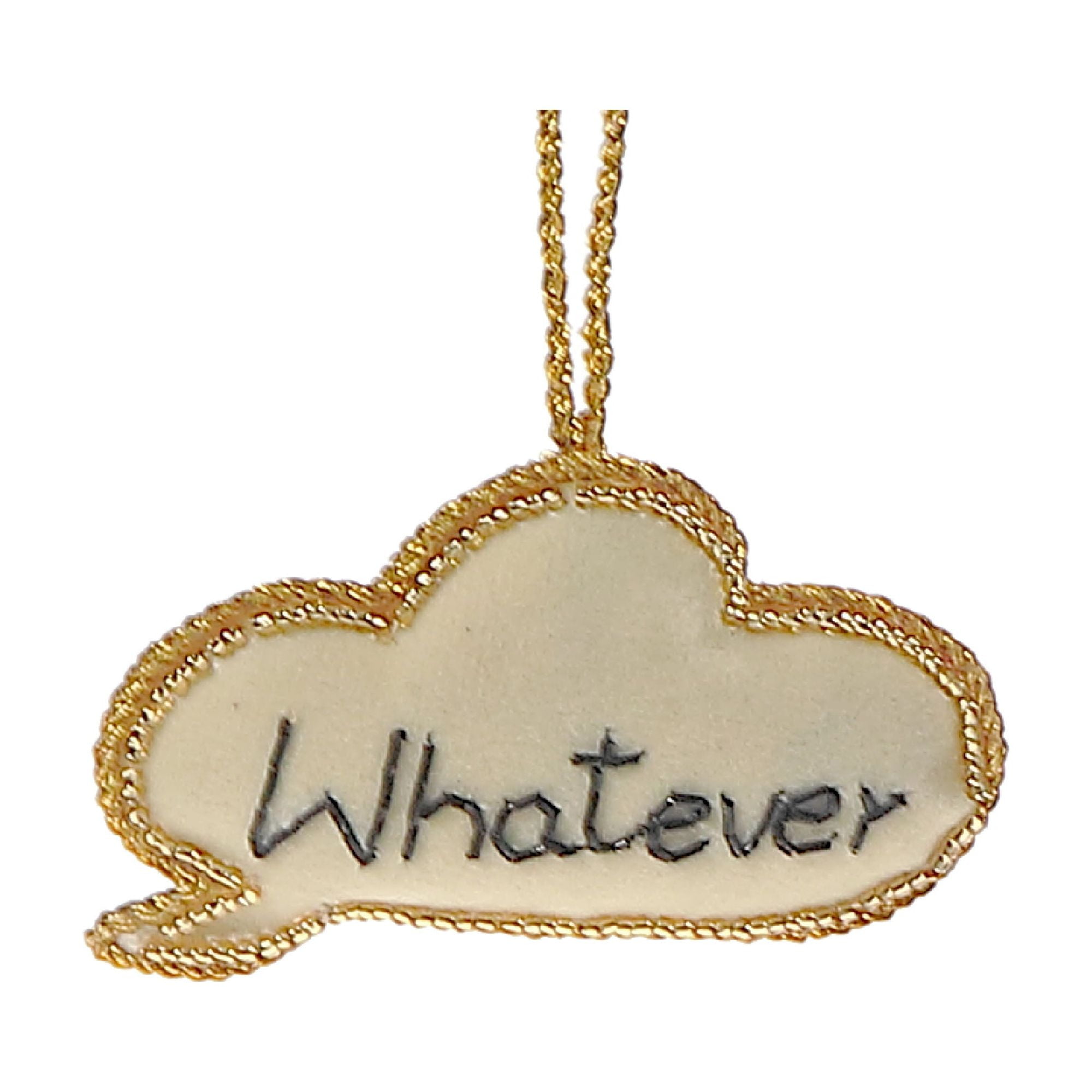 Handcrafted Text Balloon (Whatever) Hanging Ornament - Set of 2
