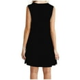 thumbnail image 3 of gakvbuo Summer Tank Dresses For Women 2024 Vacation Beach Dress Casual Simple T-Shirt Mini Dress Crewneck Short Sleeve Wedding Guest Dresses Club Dresses Sun Dresses Tunic Dress, 3 of 5