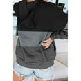 thumbnail image 4 of Abrigo Con Cremallera Para Mujer, Color De Contraste, Fácil De Combinar, Abrigo Con Capucha Para Mujer A La Moda Para La Universidad ANGGREK XL negro, 4 of 6