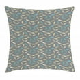 thumbnail image 1 of Fish Throw Pillow Cushion Cover, Abstract Fish Figures Ornamented with Dots Stripes and Triangles on Grey Backdrop, Decorative Square Accent Pillow Case, 18 X 18 Inches, Multicolor, by Ambesonne, 1 of 2