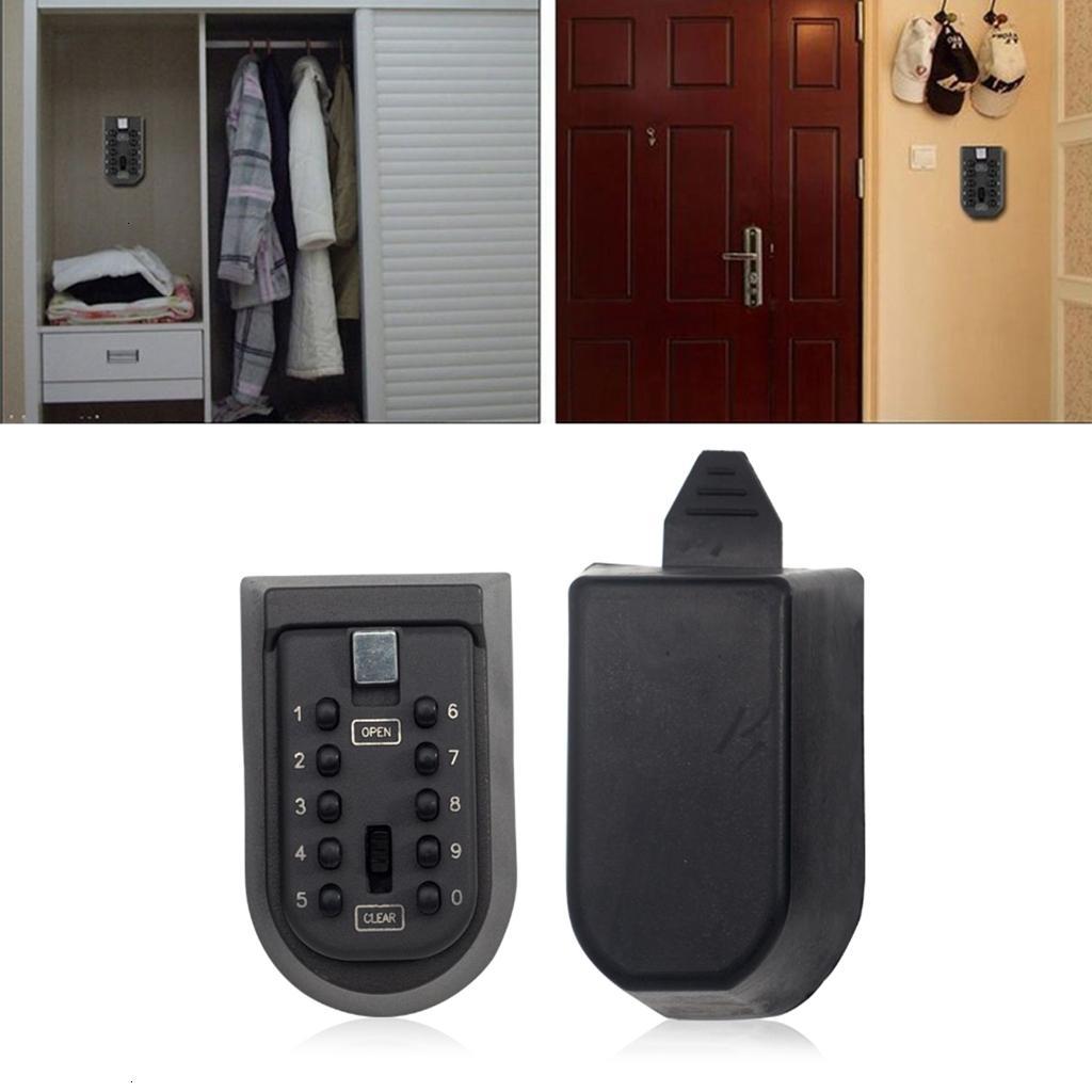 Key Box Wall Mounted 10 Digit Combination Key Safe Lock Storage Case Conatiner