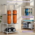 thumbnail image 5 of ALSO GO Portable Closet Organizers and Storage with Hanging & Folding Sections, Closet Wardrobe with T-Zipper Design & Full-Cover Dustproof for Room Bedroom Apartment,Navy Blue, 5 of 11
