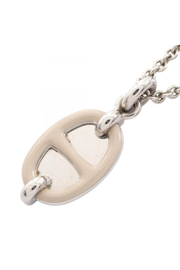 Pre-Owned Hermes Chaine d'Ancre Mini Maillon PM Marron Glac Necklace, Stainless Steel,...
