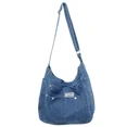 thumbnail image 3 of Bolsos de hombro de mezclilla Bolsos de lona bordados Bolsos de mano Fastoralism Paquetes femeninos Bolso de viaje o de ocio de gran capacidad para mujeres Bolso de libros, 3 of 5