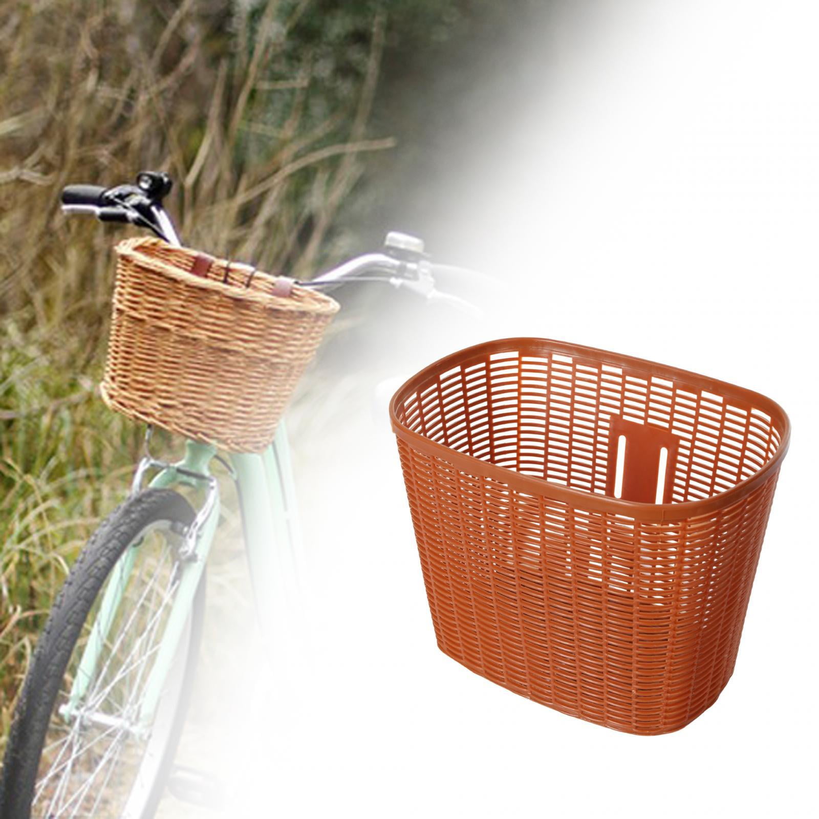 Bike Basket Easy to Install Bike Accessory Removable Most Adult Bikes Front brown