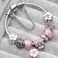 thumbnail image 2 of 2022 moda plata Cokor amor llave encanto pulsera con cuentas de cristal de Murano Pulseras para mujer esposa joyería Pulseras Dropshipping Tan Jianjun  unisex, 2 of 2