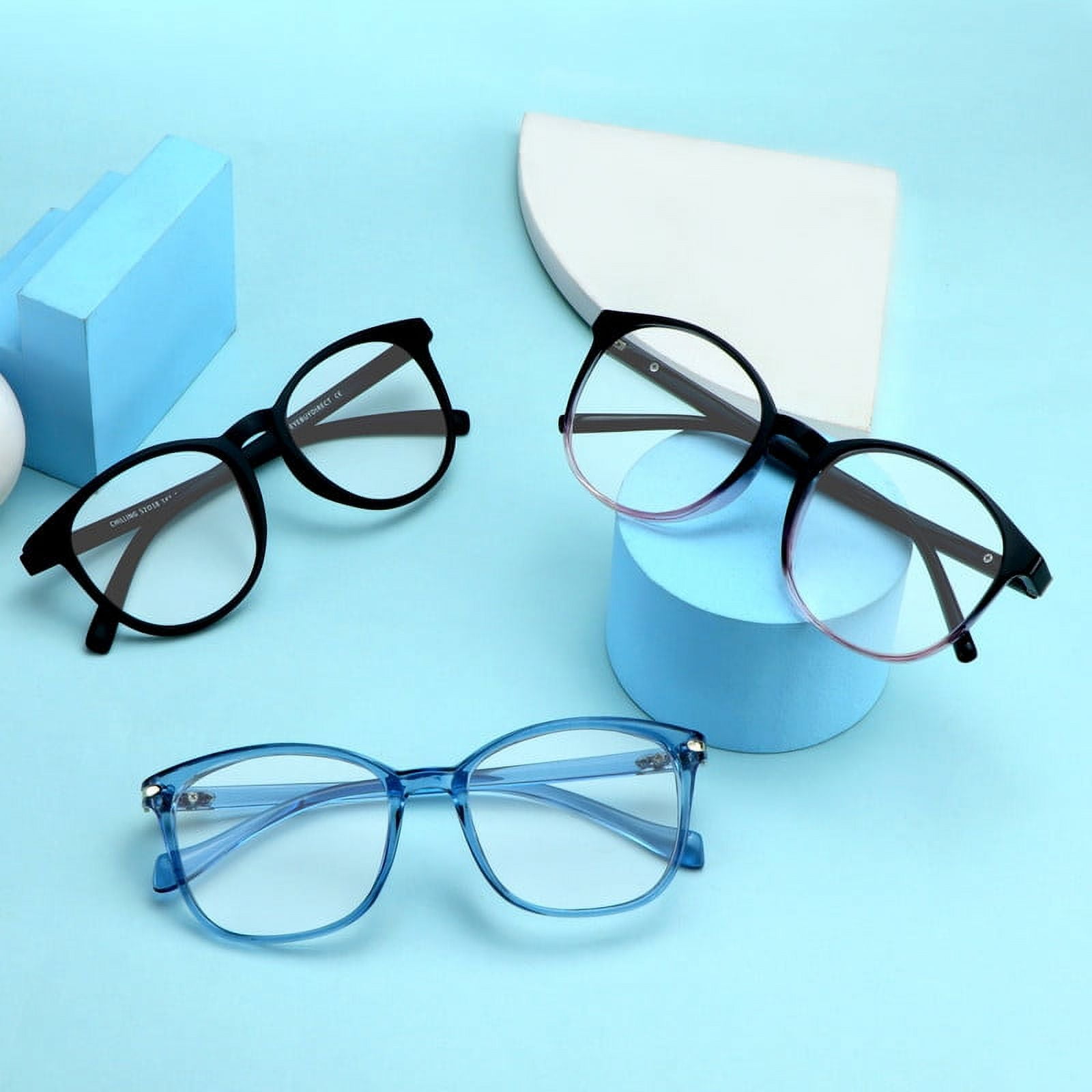LAMBBAA 6 Pack Reading Glasses, Blue Light Blocking Computer Reading Glasses for Women and Men, Anti Glare Lightweight Readers(Black,Black purple,Clear blue,+0.50)