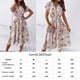 thumbnail image 4 of Guardurnaity Vestido camisero elegante de manga corta con flores y escote en V profundo de verano para mujer y niña, accesorio de ropa Vestidos S, 4 of 6