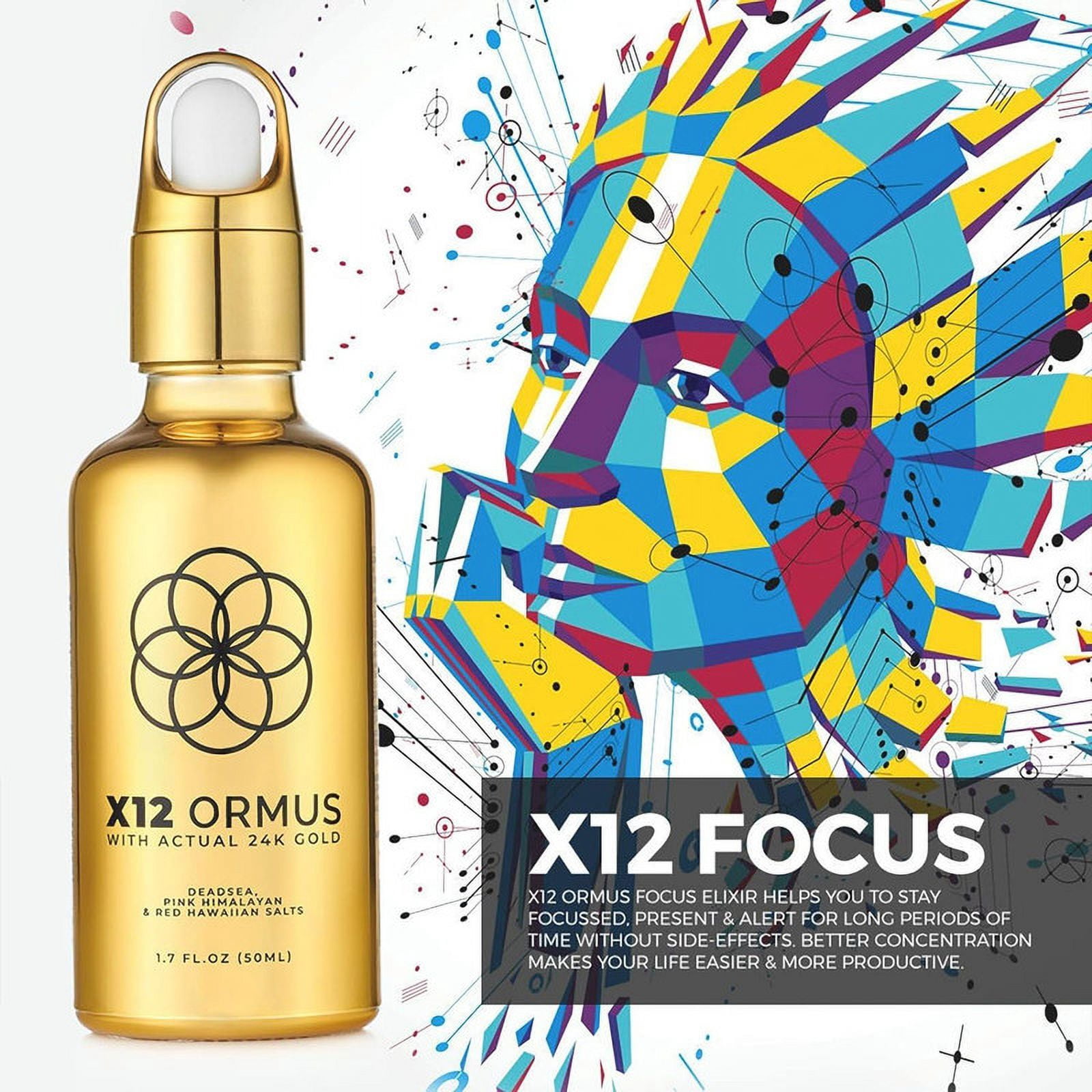 Ormus Monoatomic Gold Concentrate – High Potency Liquid Mineral – 1.7 fl oz (50 ml), Food-Grade 24K Gold with Dead Sea & Himalayan Salt Blend